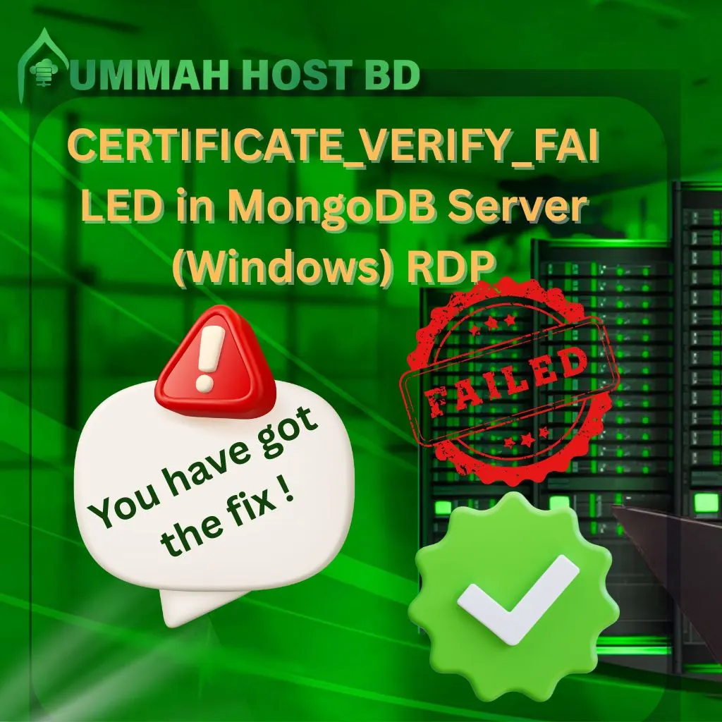 CERTIFICATE_VERIFY_FAILED in MongoDB Server