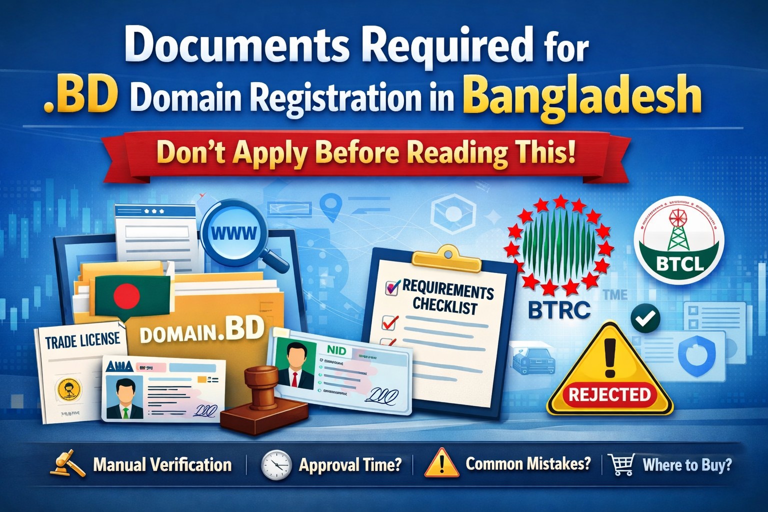 Documents Required for .BD Domain Registration in Bangladesh