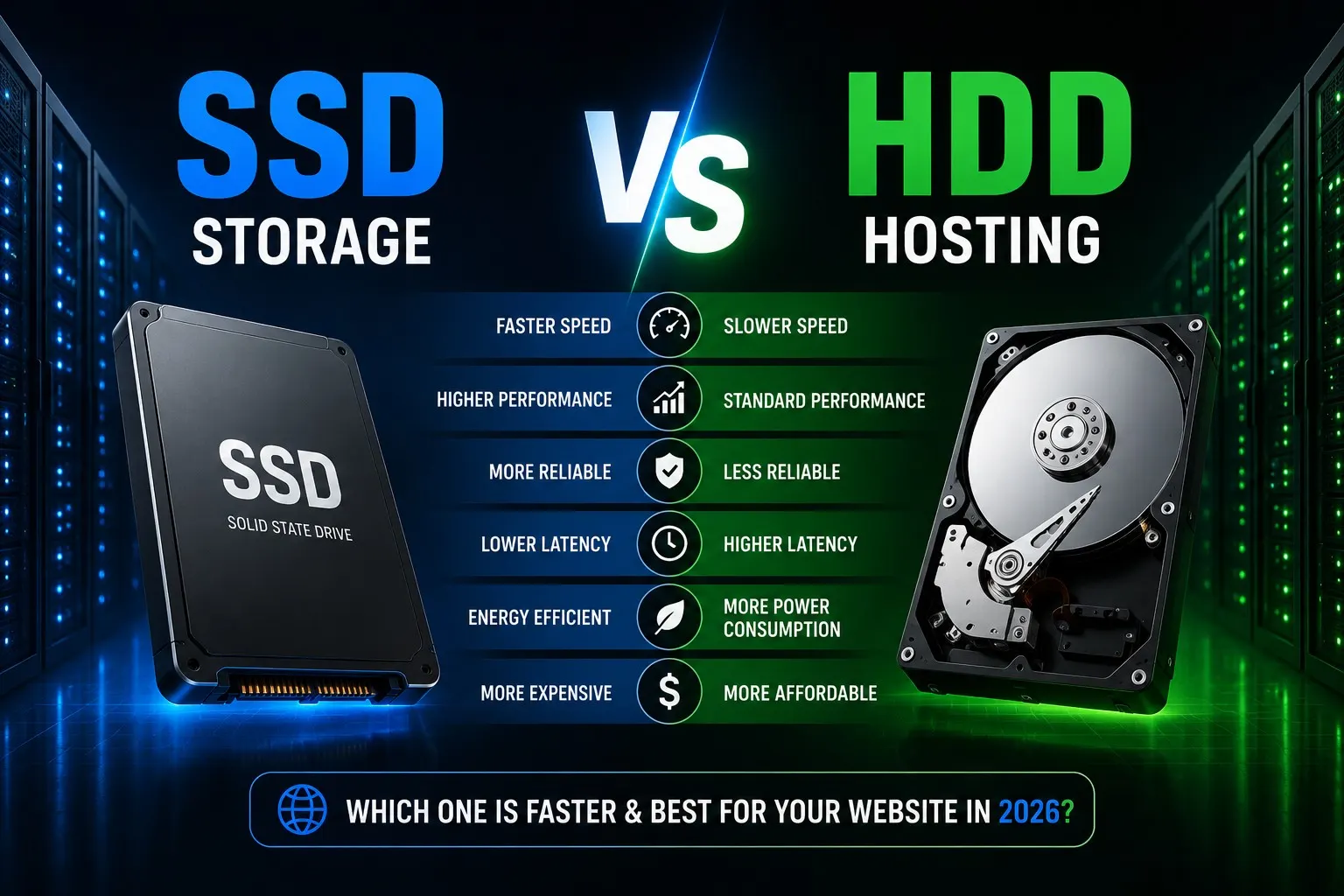 SSD Storage vs HDD Hosting