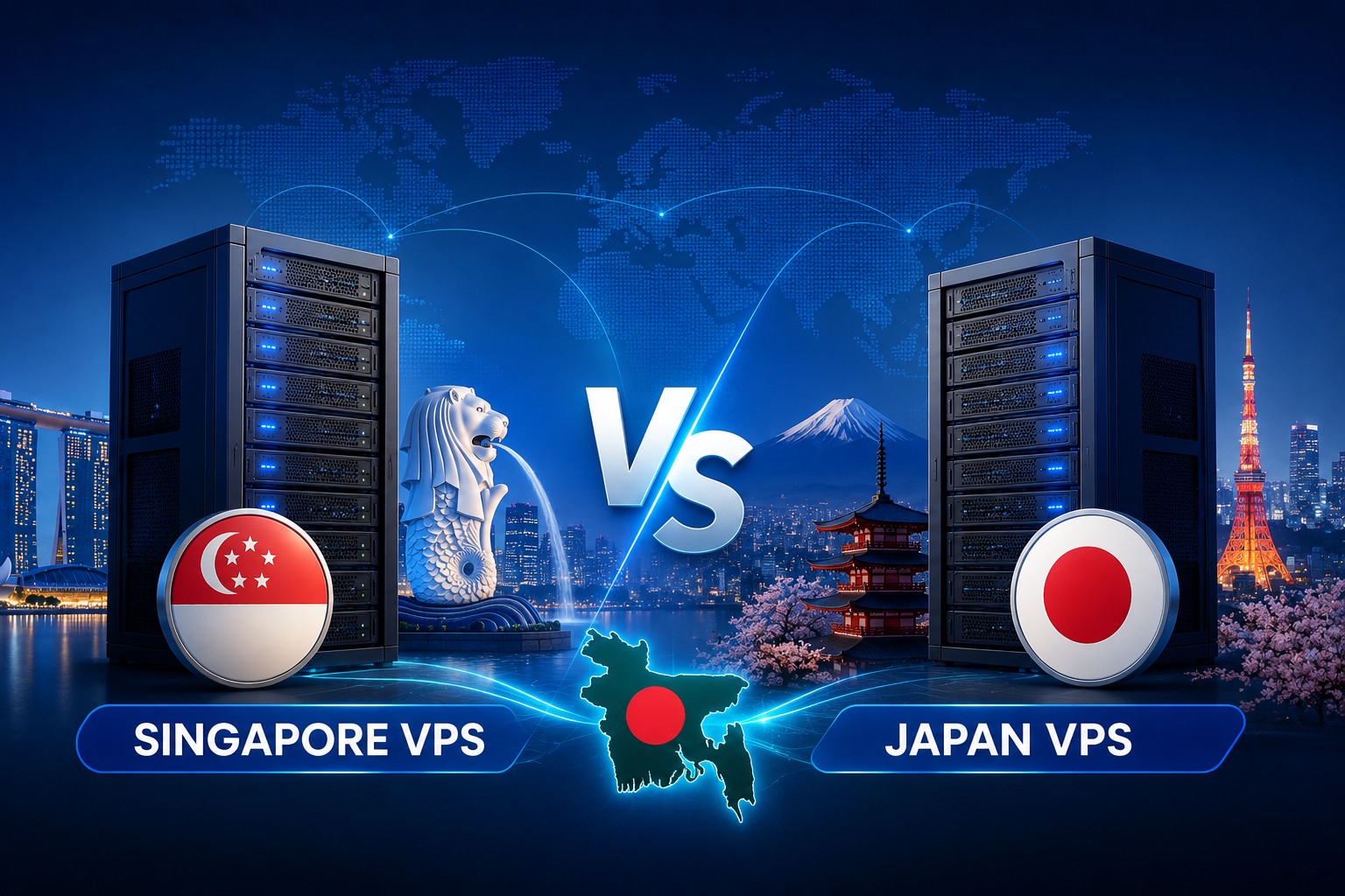 Singapore VPS vs Japan VPS for Bangladesh