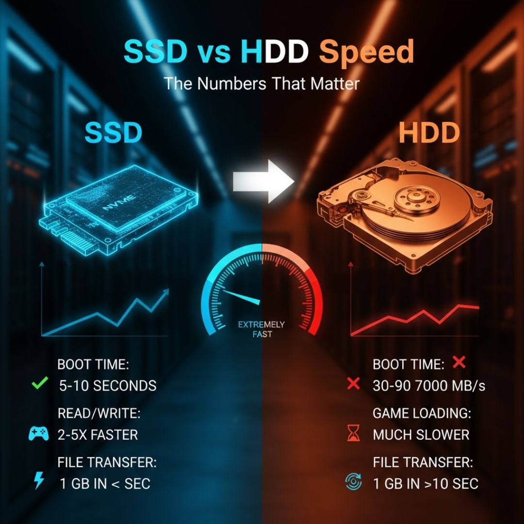 SSD Storage vs HDD Hosting Speed